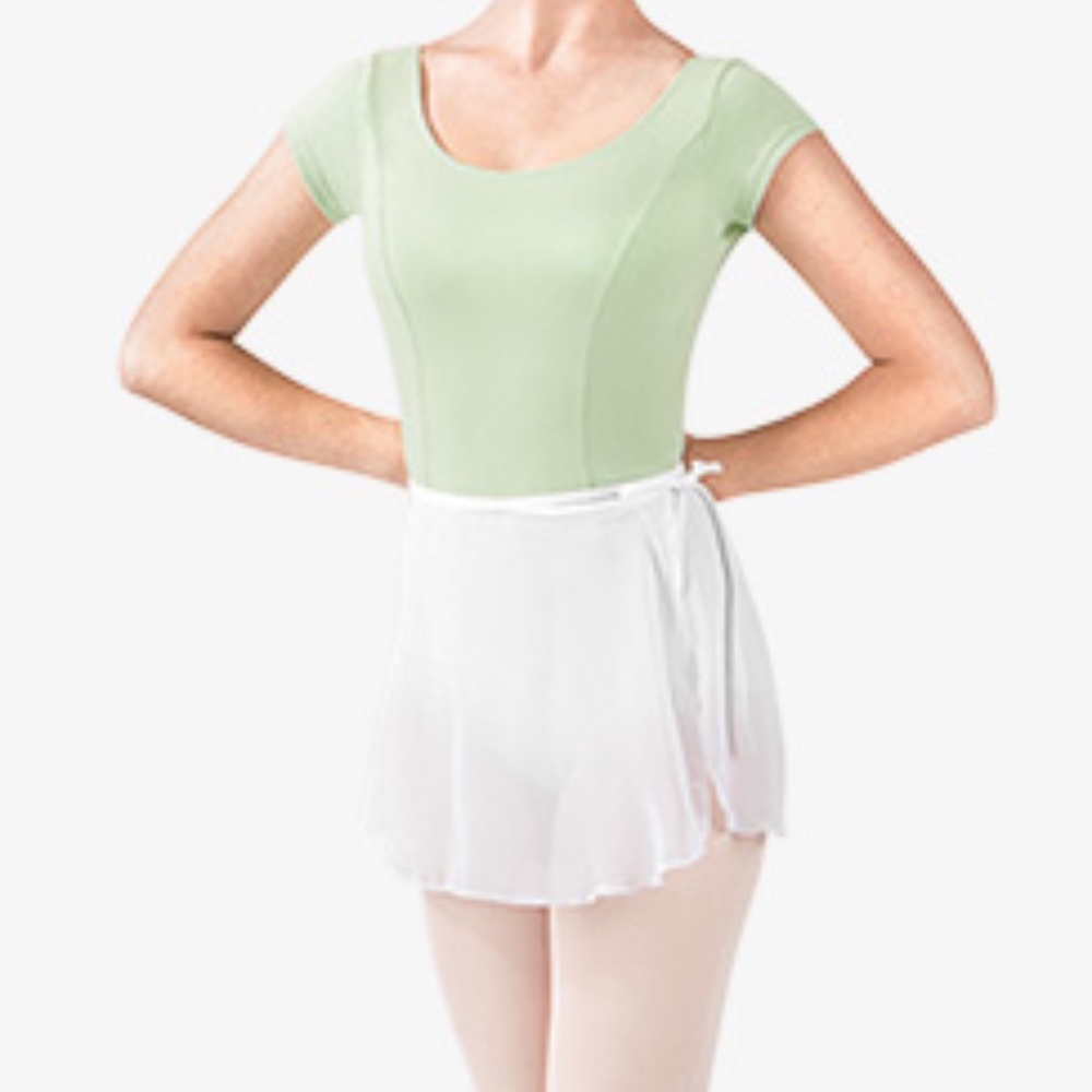 Mirella White Chiffon Wrap Skirt